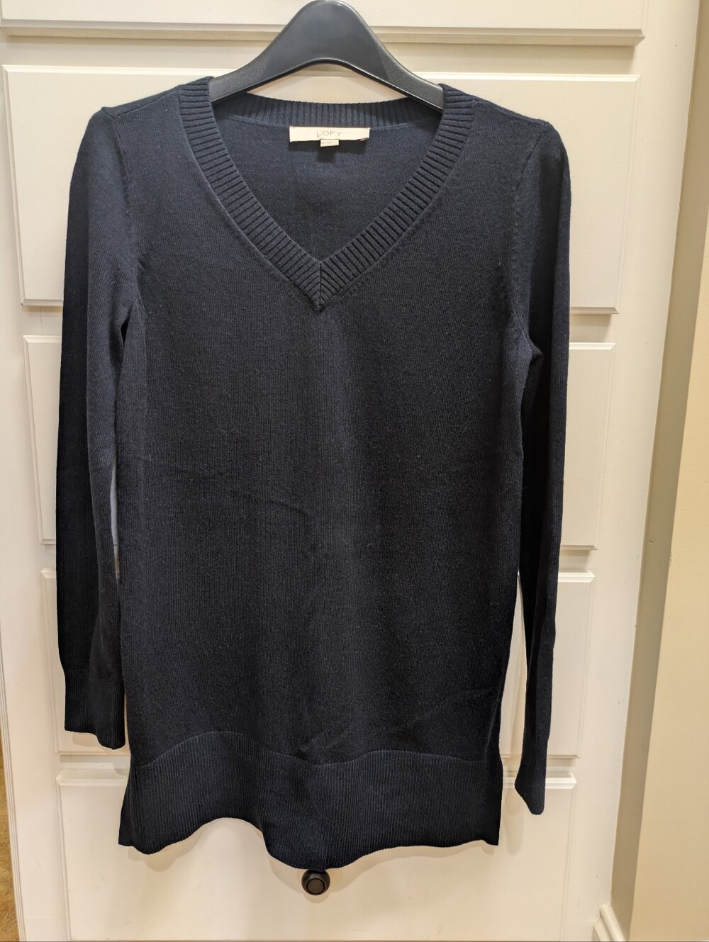 LOFT Tunic V-Neck Sweater, Navy Blue, XS, Great Condition